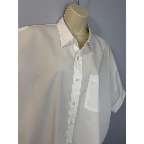 R13 Oversized Boxy Button Pp Shirt Short Sleeve White Relax Sz L Cotton - Picture 3 of 16